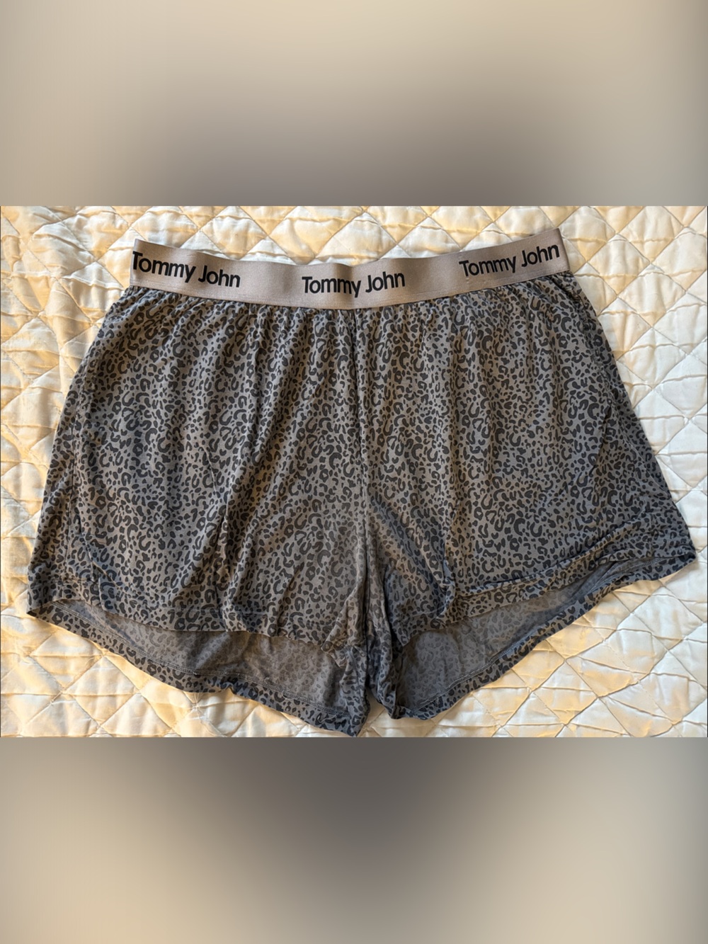 Tommy John Gray Leopard Sleep Shorts